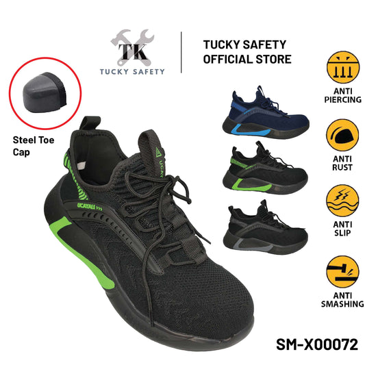 SM-X00072 SPORT DESIGN SAFETY SHOE / LIGHT WEIGHT SPORT SERIES STEEL TOE LACES SPORTY SAFETY MEN WORK SHOE