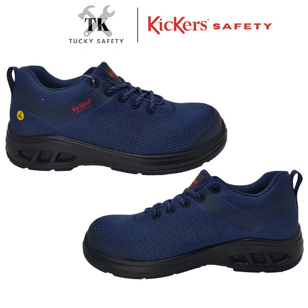 AS2528 [ KICKERS SAFETY ] LIGHT WEIGHT SPORT SAFETY SHOES ESD LELAKI LACES LOW CUT DESIGN SUKAN KASUT KESELAMATAN