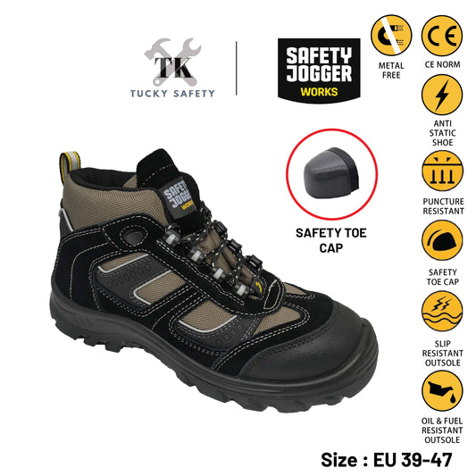 CLIMBER S3 [ SAFETY JOGGER ] SRC Mid-cut safety shoe with enhanced grip control SPORTY SAFETY SHOE SAFETY TOE CAP