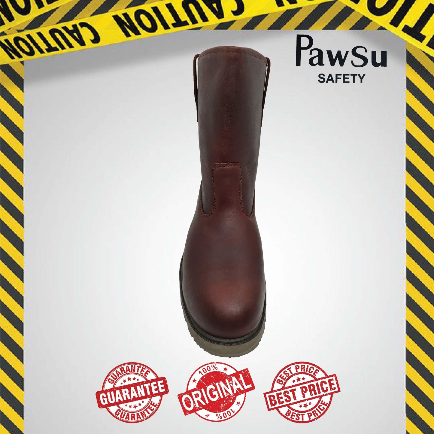 PS906 PAWSU ROUND TOE MEN'S SAFETY BOOT / STEEL TOE PLATE HEAVY DUTY SAFETY BOOT / KASUT KERJA LELAKI