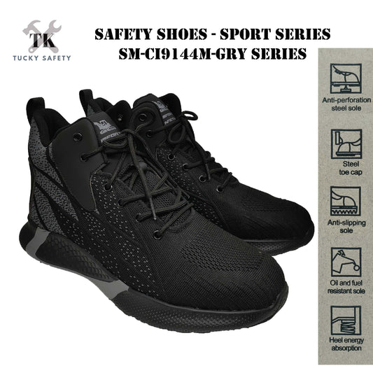 SM-CI9144M-GRY Safety Shoes Sport Series Safety Protection Work Shoes Comfortable Sport Shoes Safety Shoes