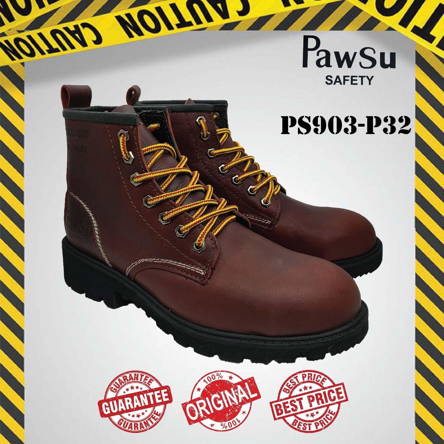 PS903 PAWSU MEN'S SAFETY BOOT / STEEL TOE PLATE HEAVY DUTY SAFETY BOOT / KASUT KERJA LELAKI SAFETY SHOES