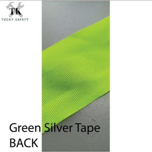 FABRIC SAFETY REFLECTIVE TAPE / REFLECTIVE LINE / TAPE PANTULAN KESELAMATAN / GREEN SILVER REFLECTIVE SILVER REFLECTIVE