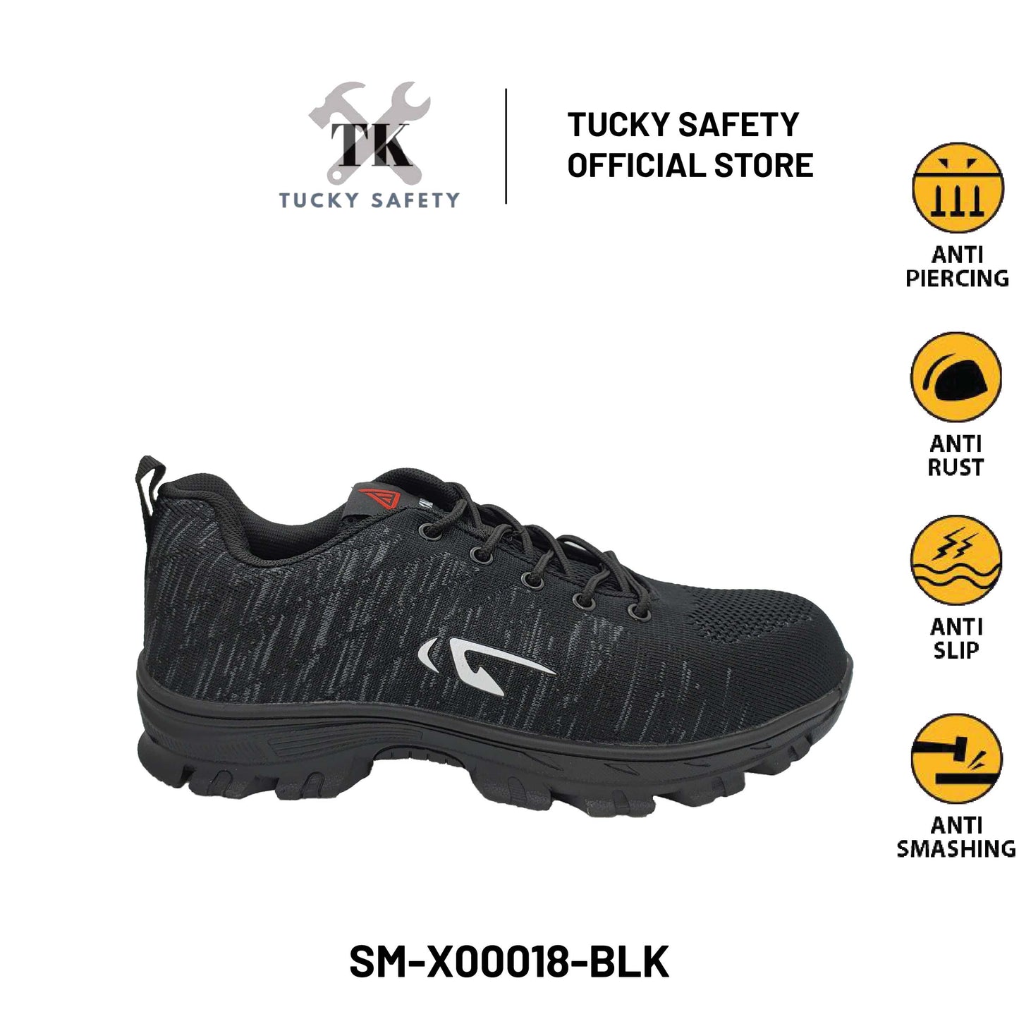 SM-X00018 SPORT DESIGN SAFETY SHOE / LIGHT WEIGHT SPORT SERIES STEEL TOE LACES SPORTY SAFETY MEN WORK SHOE