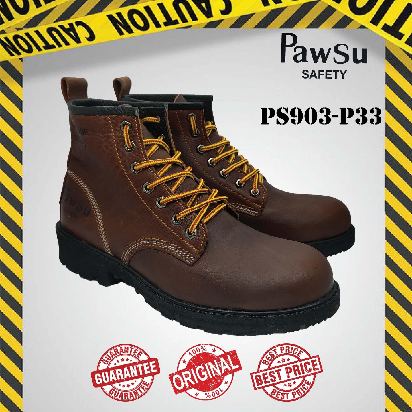 PS903 PAWSU MEN'S SAFETY BOOT / STEEL TOE PLATE HEAVY DUTY SAFETY BOOT / KASUT KERJA LELAKI SAFETY SHOES