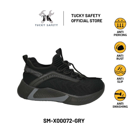 SM-X00072 SPORT DESIGN SAFETY SHOE / LIGHT WEIGHT SPORT SERIES STEEL TOE LACES SPORTY SAFETY MEN WORK SHOE