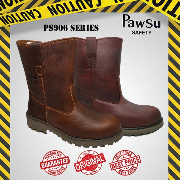 PS906 PAWSU ROUND TOE MEN'S SAFETY BOOT / STEEL TOE PLATE HEAVY DUTY SAFETY BOOT / KASUT KERJA LELAKI