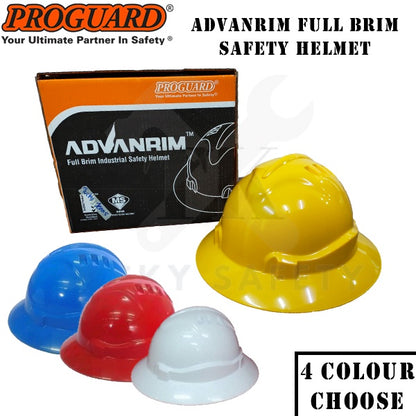 PROGUARD ADVANRIM FULL BRIM INDUSTRIAL SAFETY HELMET - TOPI KESELAMATAN - HEAD PROTECTIVE READY STOCK