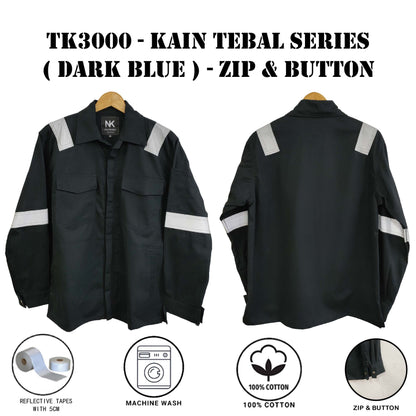 TK3000 - SIZE S - 6XL PPE SAFETY JACKET TK3000 KAIN TEBAL BAJU KERJA WORKING JACKET / BAJU KERJA / CLOTHES 3000