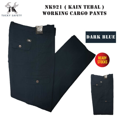 921 SERIES - ( SIZE 28-50 ) SELUAR CARGO KERJA KAIN TEBAL POKET TEPI LELAKI / WORKING CARGO PANTS STRAIGHT CUT
