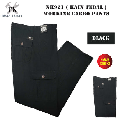 921 SERIES - ( SIZE 28-50 ) SELUAR CARGO KERJA KAIN TEBAL POKET TEPI LELAKI / WORKING CARGO PANTS STRAIGHT CUT